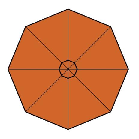 Toiles de remplacement pour parasols PROSTOR P6 et P7 (2,50 x 2,50m)