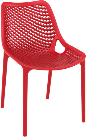 La chaise AIR est confortable, ergonomique et empilable. Elle est très résistante.