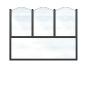 Claustra ELEGANCE FIRENZE H 155 cm ou H180 cm : Paravent de terrasse pas cher en aluminium vitré pour restaurants, bars