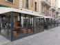 Claustra ÉVOLUTION Parigi H 157cm ou H180 cm : Paravent de terrasse pas cher en aluminium vitré pour restaurants, bars