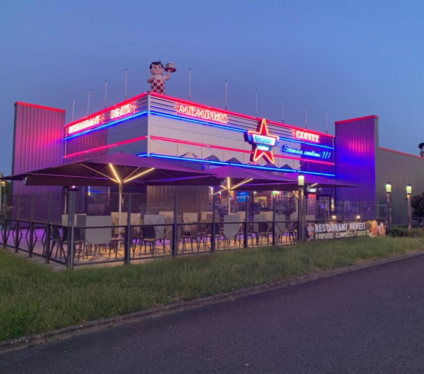 Parasol avec LED intégrés