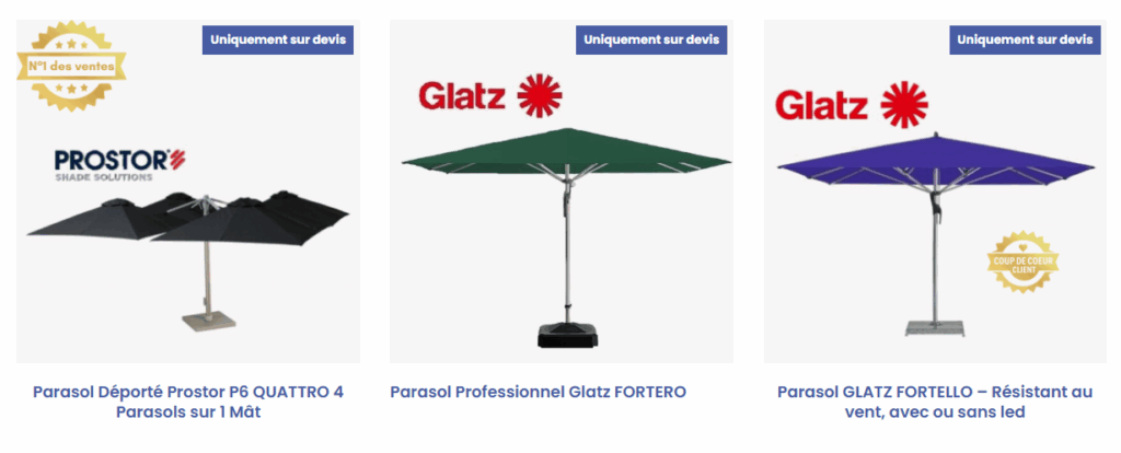 Parasol Professionnel dans les alpes maritimes