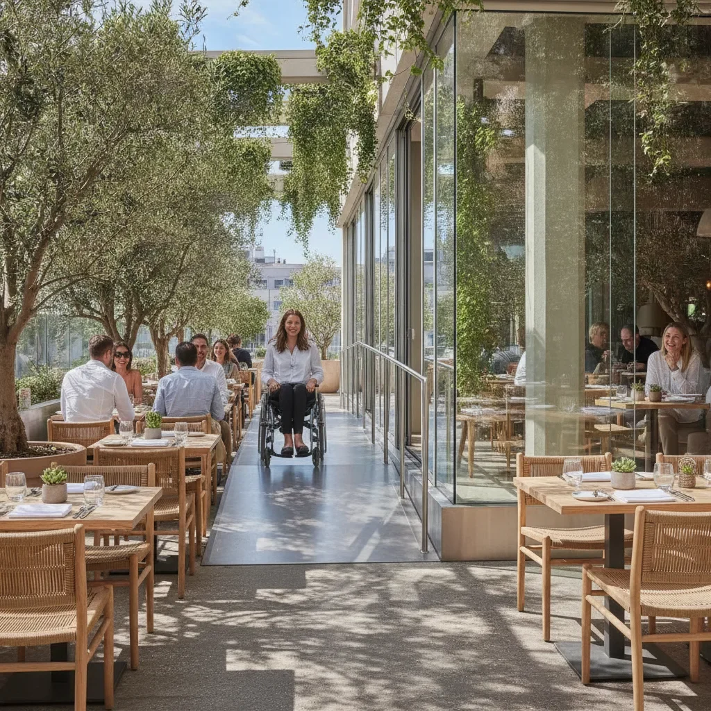 Normes accessibilité PMR terrasse extérieure – E-TERRASSES - accessibilite pmr terrasse exterieure