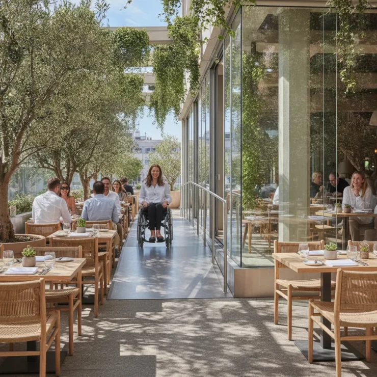 Normes accessibilité PMR terrasse extérieure – E-TERRASSES - accessibilite pmr terrasse exterieure