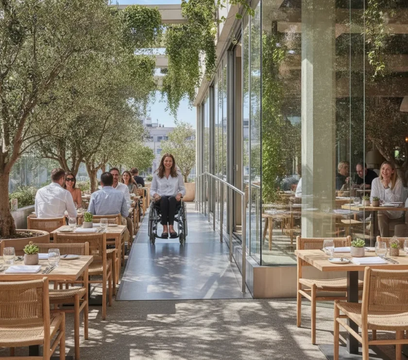 Normes accessibilité PMR terrasse extérieure – E-TERRASSES - accessibilite pmr terrasse exterieure