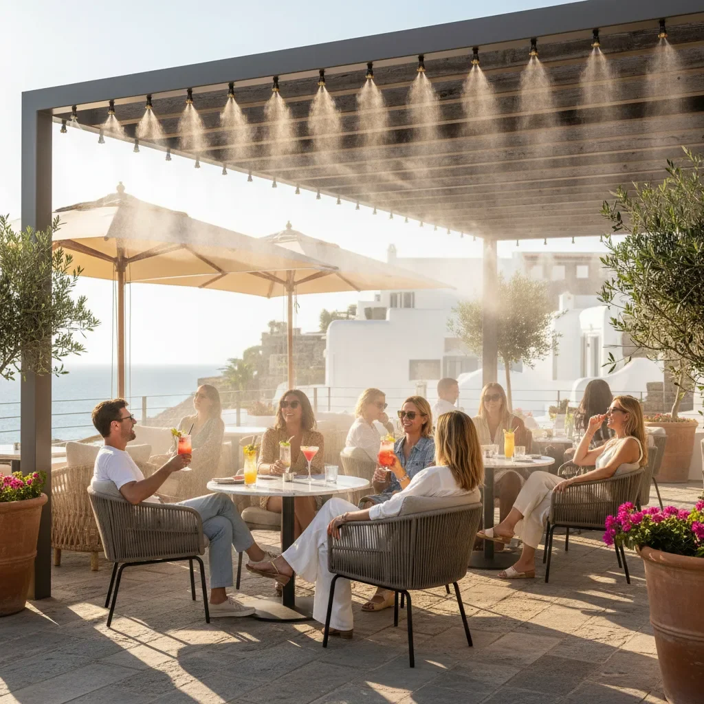 Guide du brumisateur haute pression restaurant | E-TERRASSES - guide brumisateur haute pression restaurant