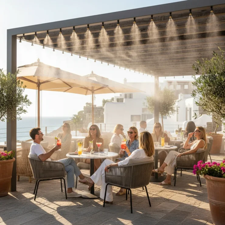 Guide du brumisateur haute pression restaurant | E-TERRASSES - guide brumisateur haute pression restaurant