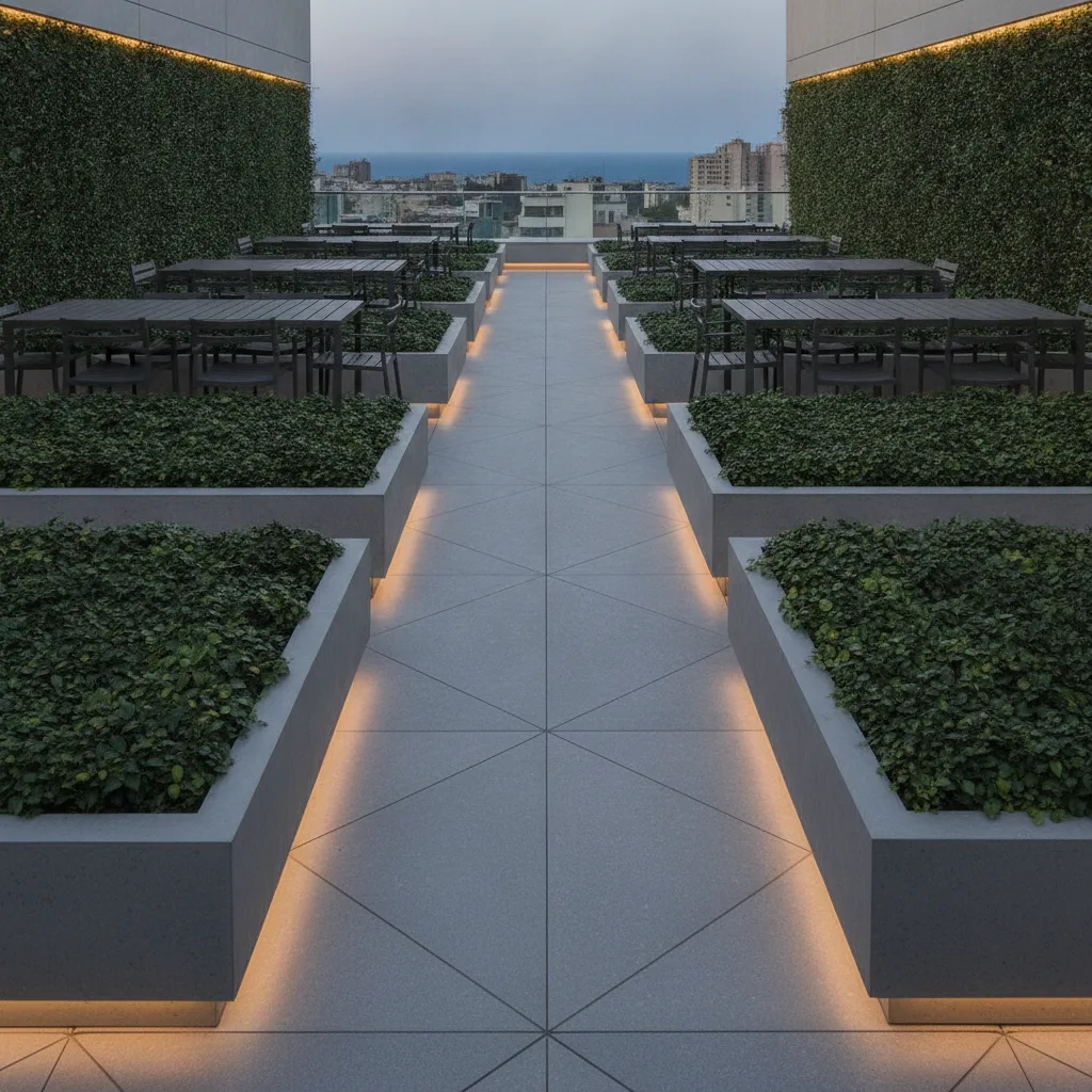 intégration du végétal sur la terrasse