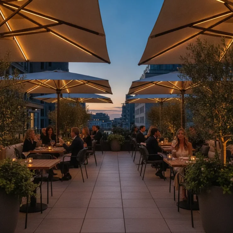Comment monter un éclairage LED pour parasol – E-TERRASSES - installer eclairage led parasol