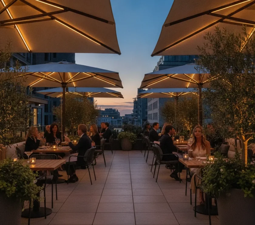 Comment monter un éclairage LED pour parasol – E-TERRASSES - installer eclairage led parasol