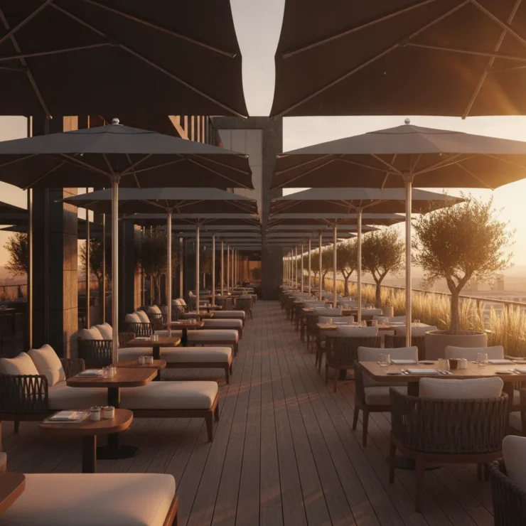 Parasol sur mesure professionnel pour terrasse | E-TERRASSES - parasol sur mesure professionnel