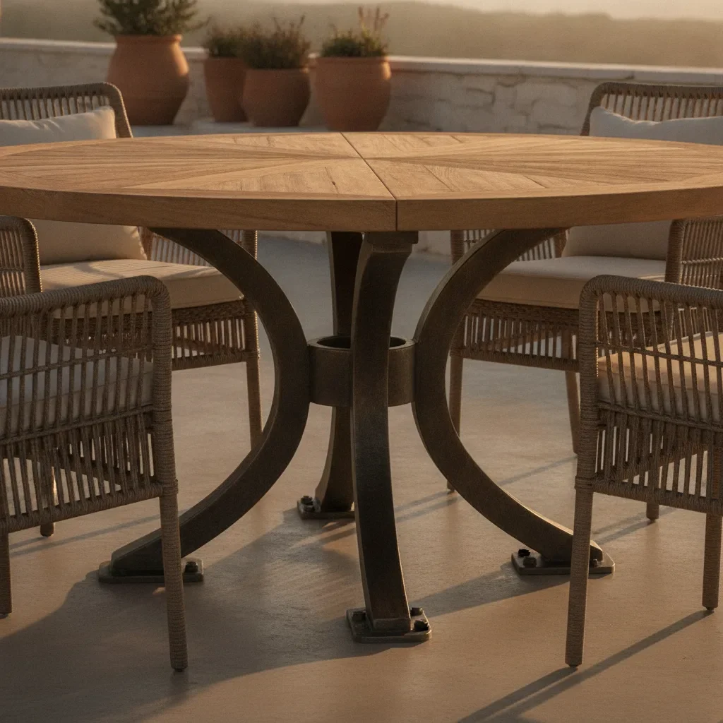 Comment choisir son pied de table pour l'extérieur | Guide - choix pied table exterieur