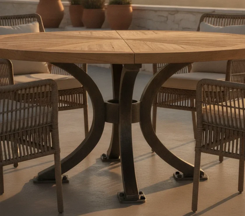 Comment choisir son pied de table pour l'extérieur | Guide - choix pied table exterieur