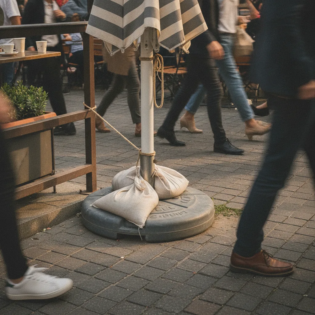 solutions d'ancrage pour parasol