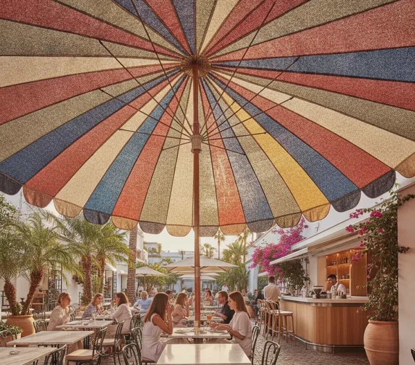 Choix couleur toile parasol | Guide pour terrasses CHR - choix couleur toile parasol