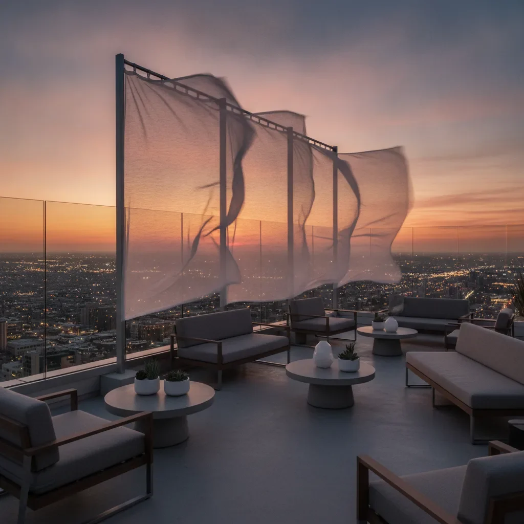 Gérer le vent sur un rooftop | Guide pour les CHR - gerer vent rooftop professionnel