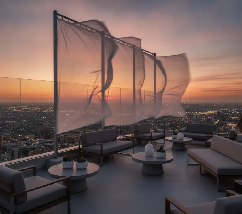 Gérer le vent sur un rooftop | Guide pour les CHR - gerer vent rooftop professionnel