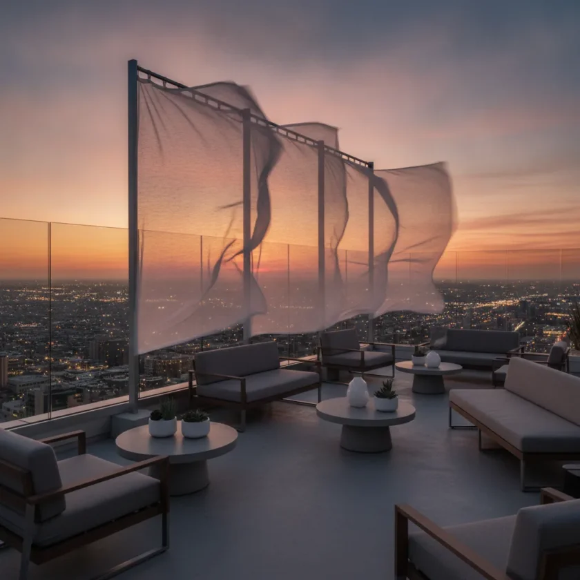 Gérer le vent sur un rooftop | Guide pour les CHR - gerer vent rooftop professionnel