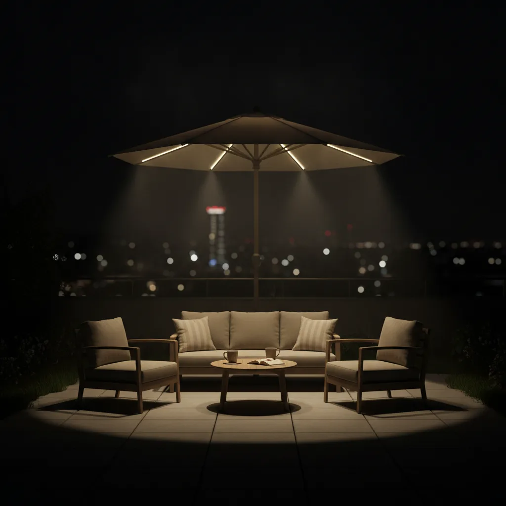 parasol avec éclairage LED intégré parasol avec éclairage LED intégré