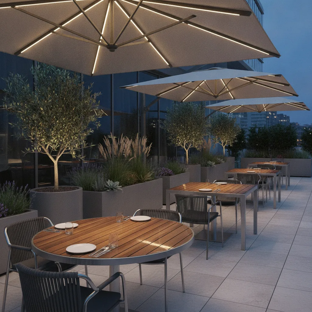 parasol avec éclairage LED intégré parasol avec éclairage LED intégré