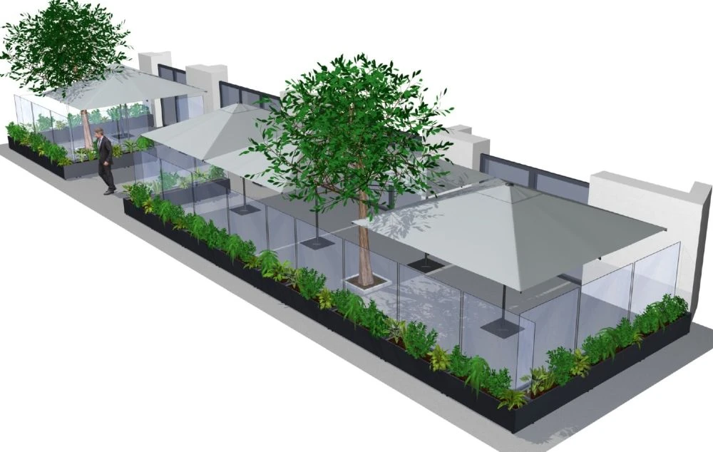 Paravent Jardinière 170 cm OasiDehor LIVING pour Cafés, Hôtels, bars, restaurants et terrasses