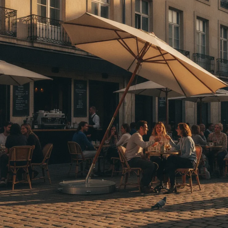 Parasol inclinable avantages et choix pour votre CHR - parasol inclinable avantages